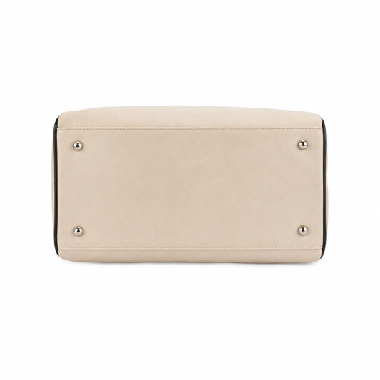 Bagvi Beige Faux Leather Shoulder Handbag